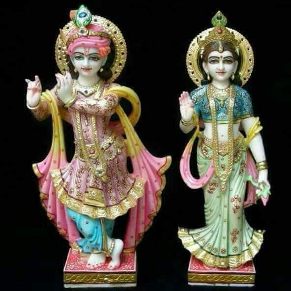 Radha Krishna Marble Statue 03