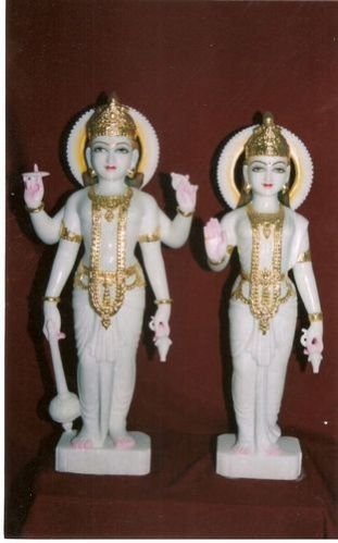 Vishnu Laxmi Marble Statue 01