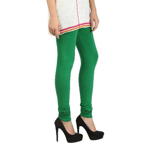 Chick Garb Green Cotton Lycra Leggings