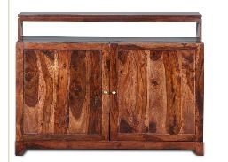 Sheesham Wood Twin Star Bar Cabinet (RHP-BAR-002) 01