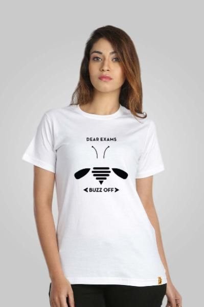Campus Sutra White Printed Women T-shirt