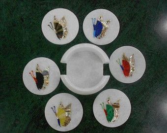 Marble Inlay Tea Coasters 05