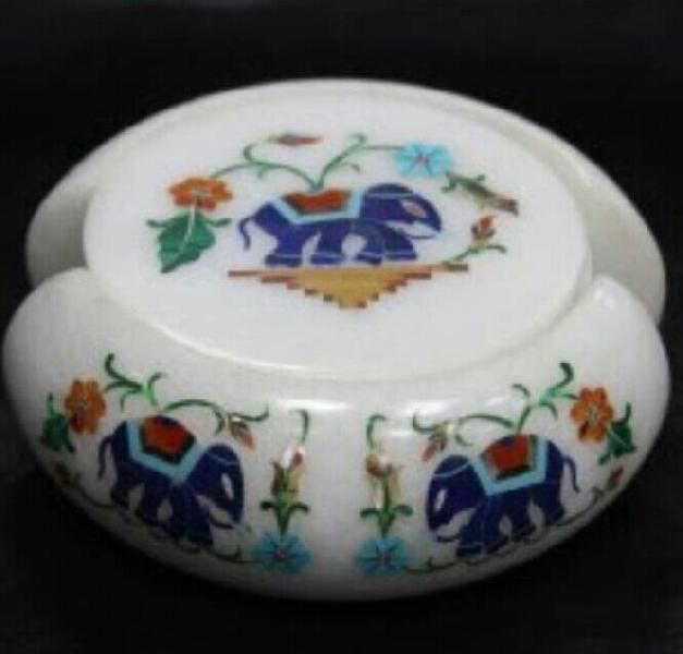 Marble Inlay Tea Coasters 09