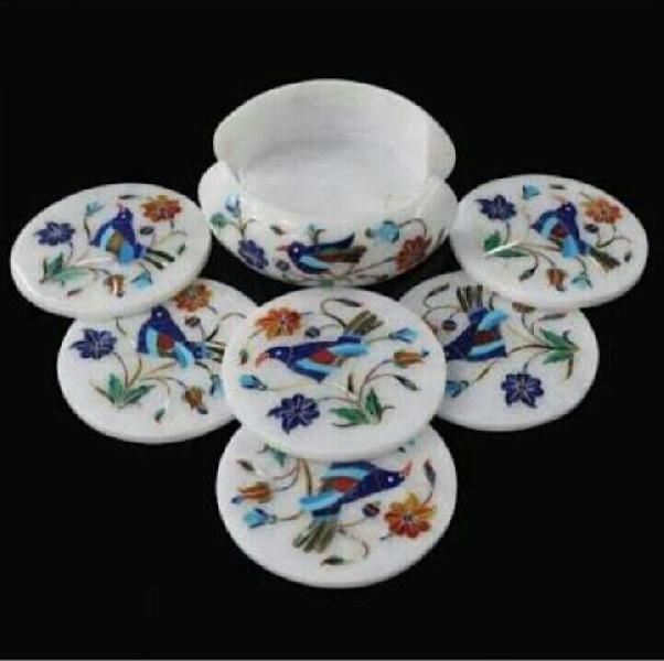 Marble Inlay Tea Coasters 10