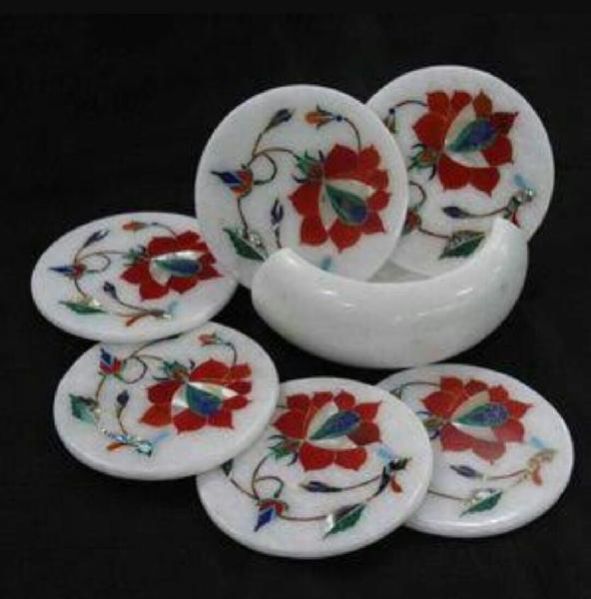 Marble Inlay Tea Coasters 11