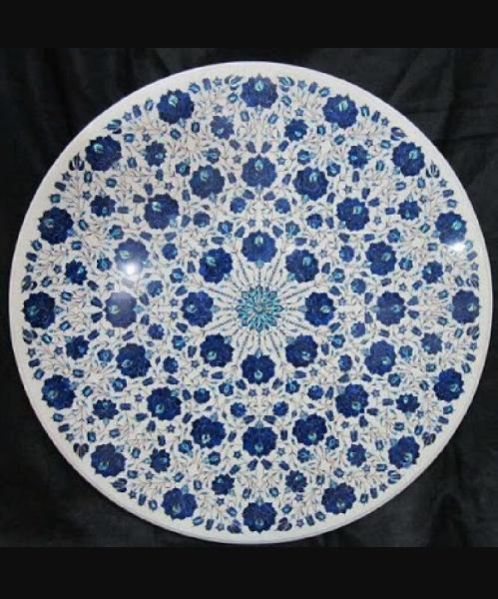 Round Marble Inlay Table Top 01