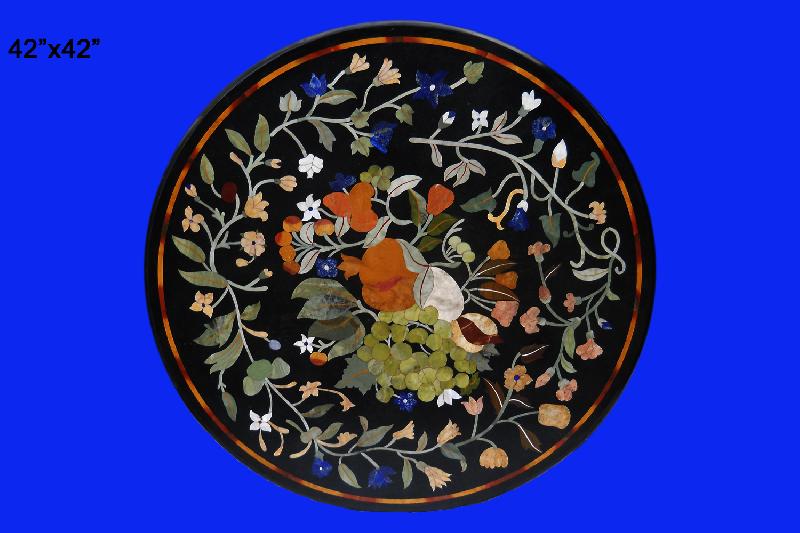 Round Marble Inlay Table Top 03