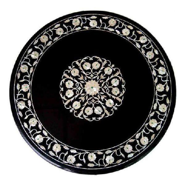 Round Marble Inlay Table Top 05