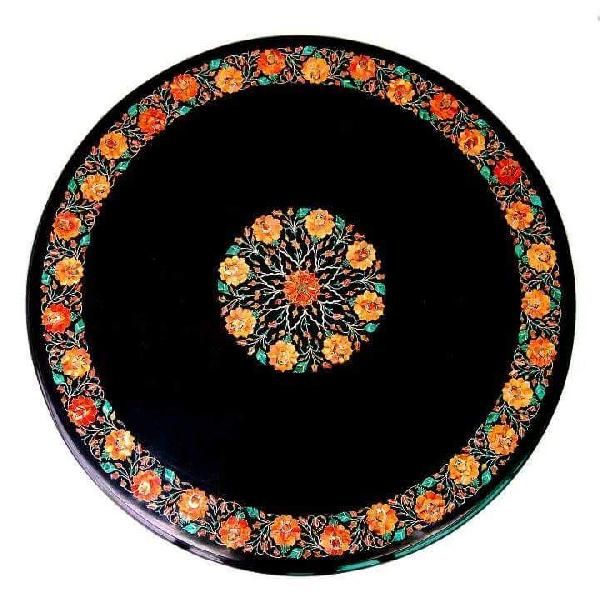 Round Marble Inlay Table Top 06