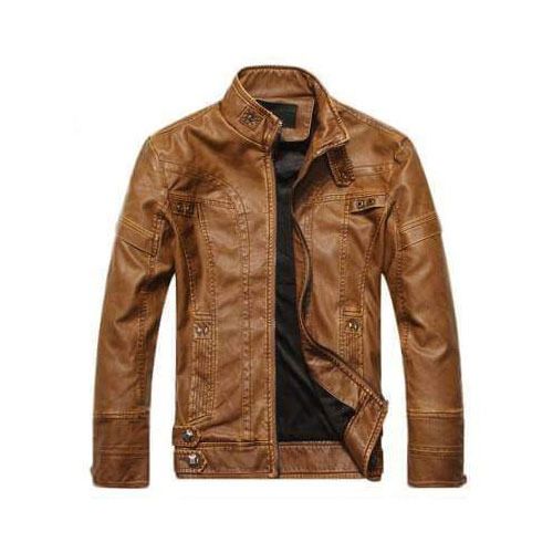 Mens Brown Leather Jacket 01