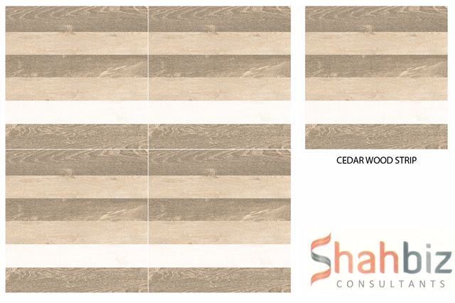 Cedar Wood Strip Punch Series Floor Tiles