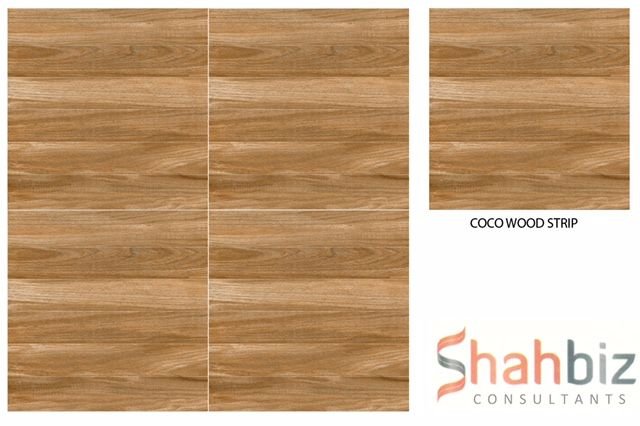 Coco Wood Strip Punch Series Floor Tiles