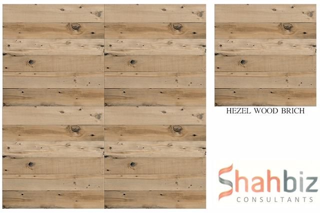Hezel Wood Brich Strip Punch Series Floor Tiles