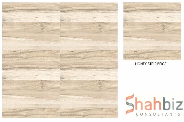 Honey Strip Beige Strip Punch Series Floor Tiles