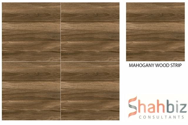 Mahogany Wood Strip Punch Series Floor Tiles