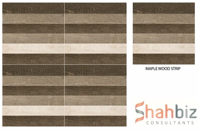 Maple Wood Strip Punch Series Floor Tiles