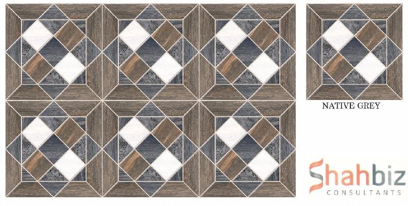 Native Grey Porcelain Star Punch Series Porcelain Floor Tiles