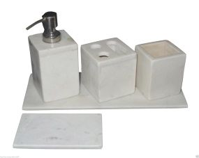 White Marble Bath Accessories 01