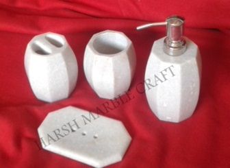 White Marble Bath Accessories 02