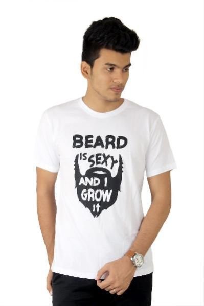 Mens Round Neck Half Sleeve T-Shirt 01