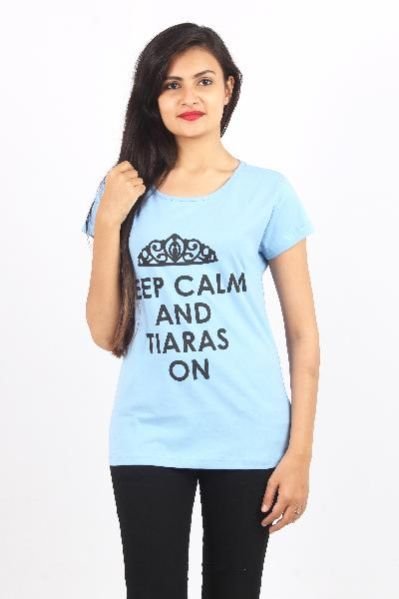 Ladies Round Neck Half Sleeve T-Shirt 02