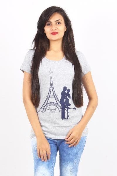 Ladies Round Neck Half Sleeve T-Shirt 05