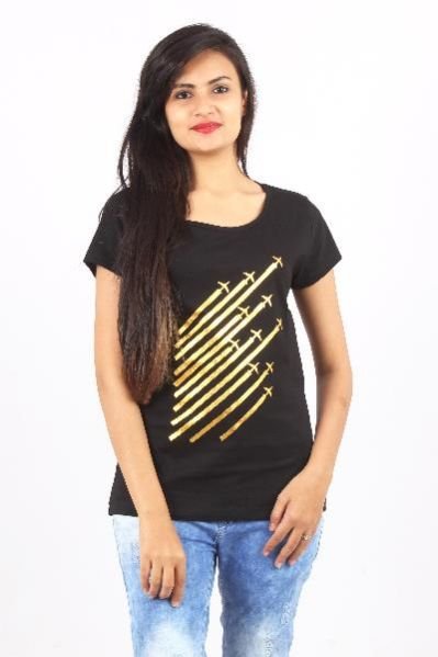 Ladies Round Neck Half Sleeve T-Shirt 07