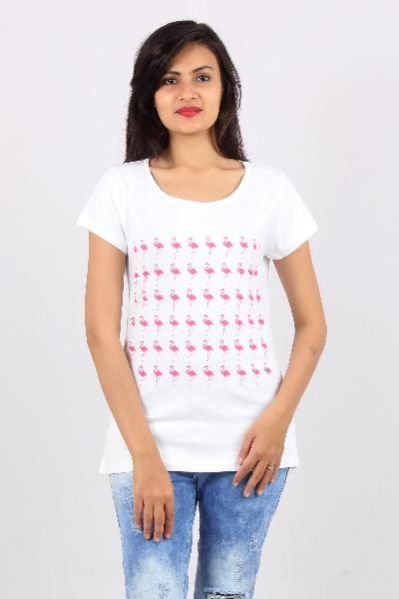 Ladies Round Neck Half Sleeve T-Shirt 11