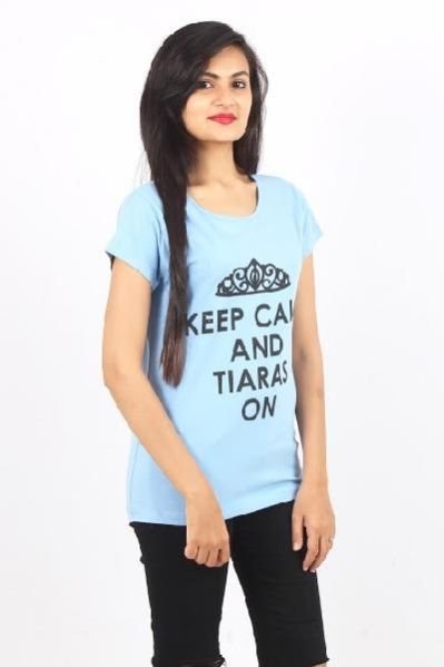 Ladies Round Neck Half Sleeve T-Shirts 14