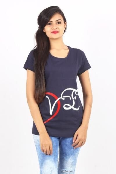 Ladies Round Neck Half Sleeve T-Shirts 18