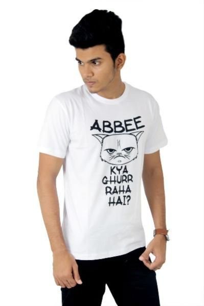 Mens Round Neck Half Sleeve T-Shirt 08