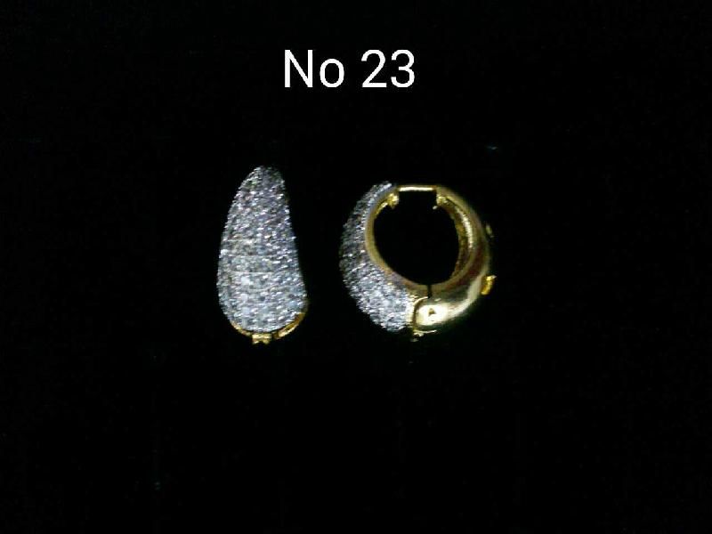 Brass American Diamond Bali Earrings (No. 23)