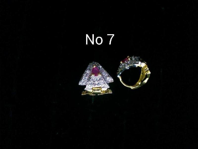 Brass American Diamond Bali Earrings (No. 7 )