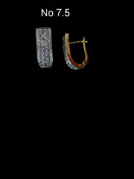 Brass American Diamond Bali Earrings (No. 7.5 )