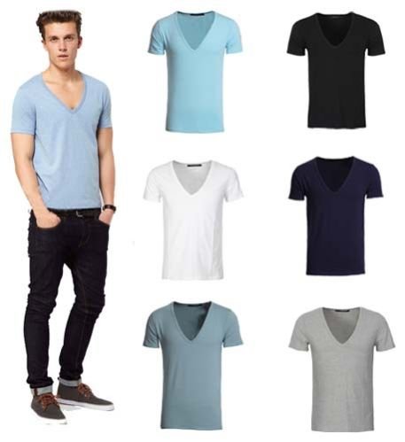 Mens V Neck T- Shirt 04