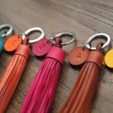 Keychain Leather Tassel 01