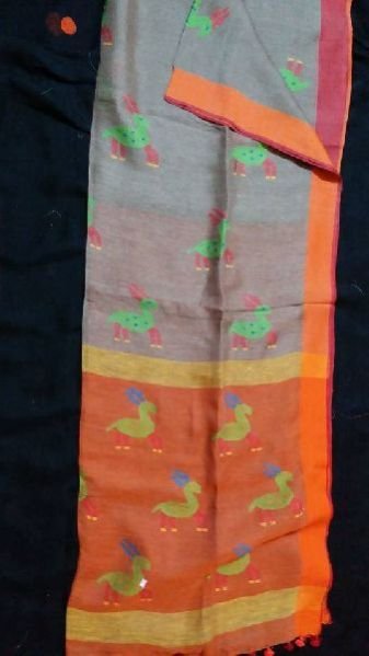 Linen Jamdani Saree 08
