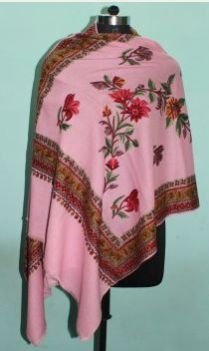Embroidered Wool Shawl 02