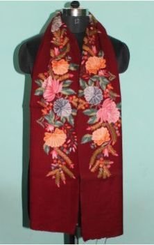 Embroidered Wool Shawl 03