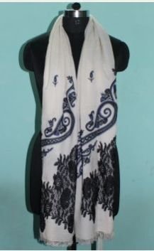 Embroidered Wool Shawl 04