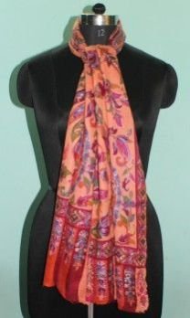 Printed Wool Silk Stole 03