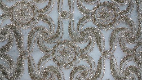 Glitter Flocked Fabric 06