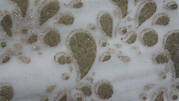 Glitter Flocked Fabric 09