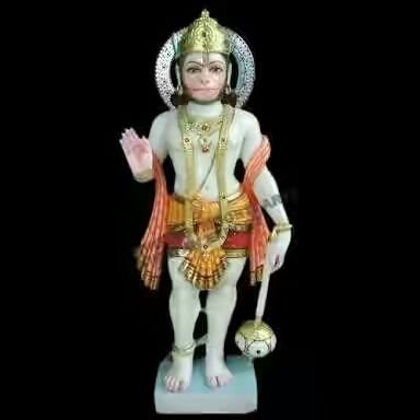 White Marble Hanuman Statue 01