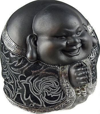 White Marble Laughing Buddha Statue 02