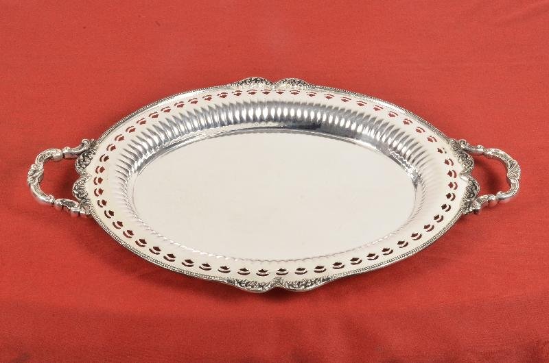 AVR-3001 Silver Oval Tray