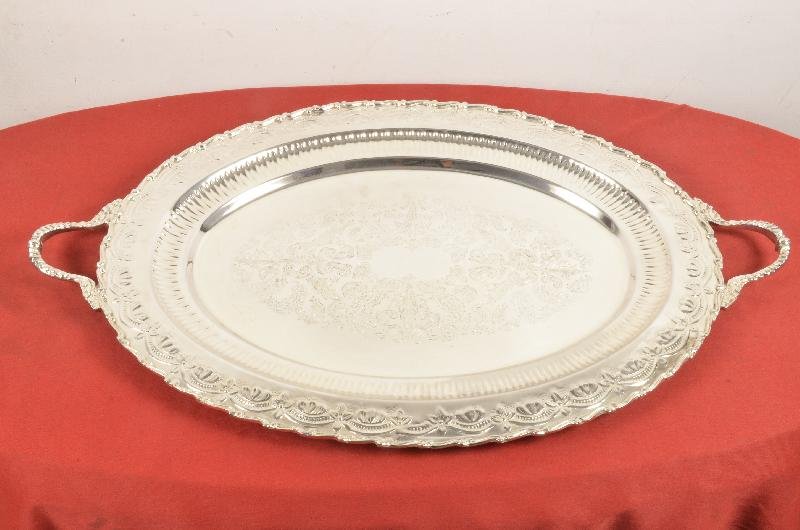 AVR-3009 Silver Oval Tray