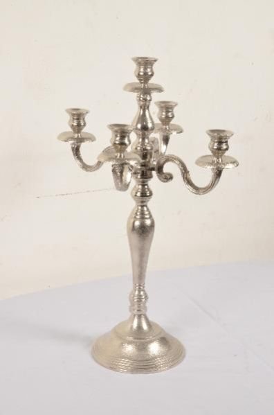 AVR-3023 Silver Pillar Candle Stand