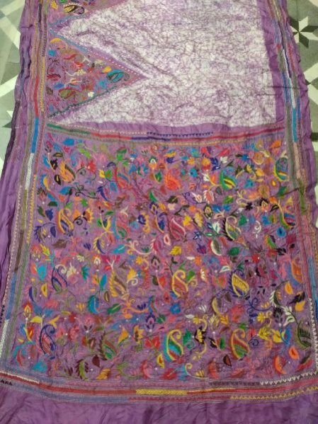 Shantiniketan Kantha Stitch Saree 01