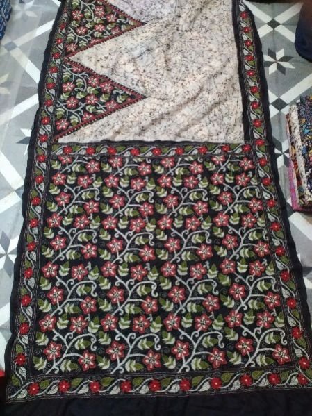 Shantiniketan Kantha Stitch Saree 02